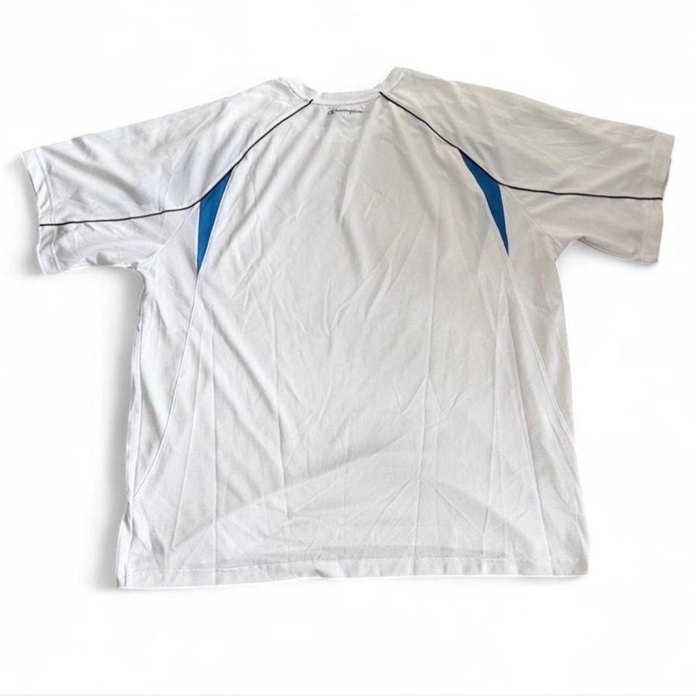 Champion Colorblock Performance T Shirt White Blue XXL - Picture 4 of 6